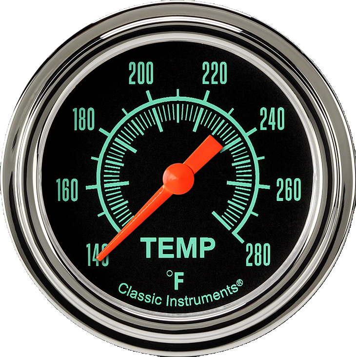 Classic Instruments G/Stock 2-5/8" Full Sweep Water Temperature Gauge - GS326SLF-02