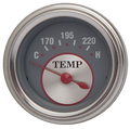 Classic Instruments Silver Series 2-1/8" Water Temperature Gauge - SS26SLC
