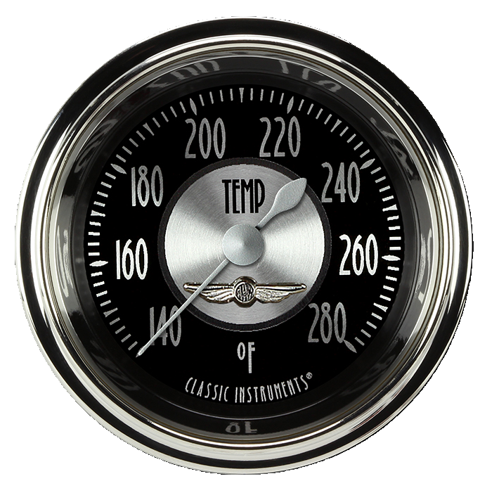 Classic Instruments All American Trad. 2-1/8" Full Sweep Water Temp Gauge - AT126SHC-12