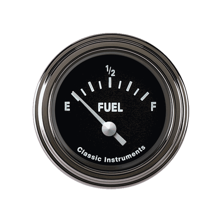 Classic Instruments Tetra Series, Black Fuel Level Gauge (240-33 Ohm) - TE09BSLF