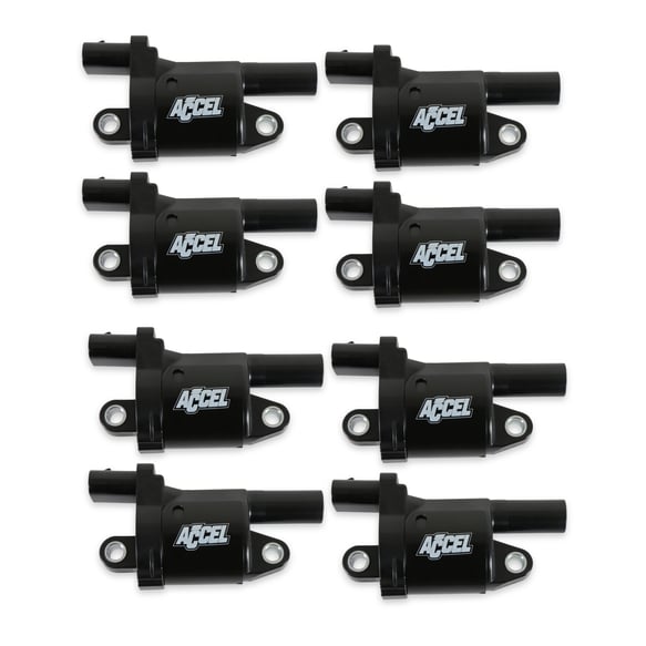 ACCEL Gen V GM Coils, 2014 and Up, Black, Round, black, 8-Pack 140080-8