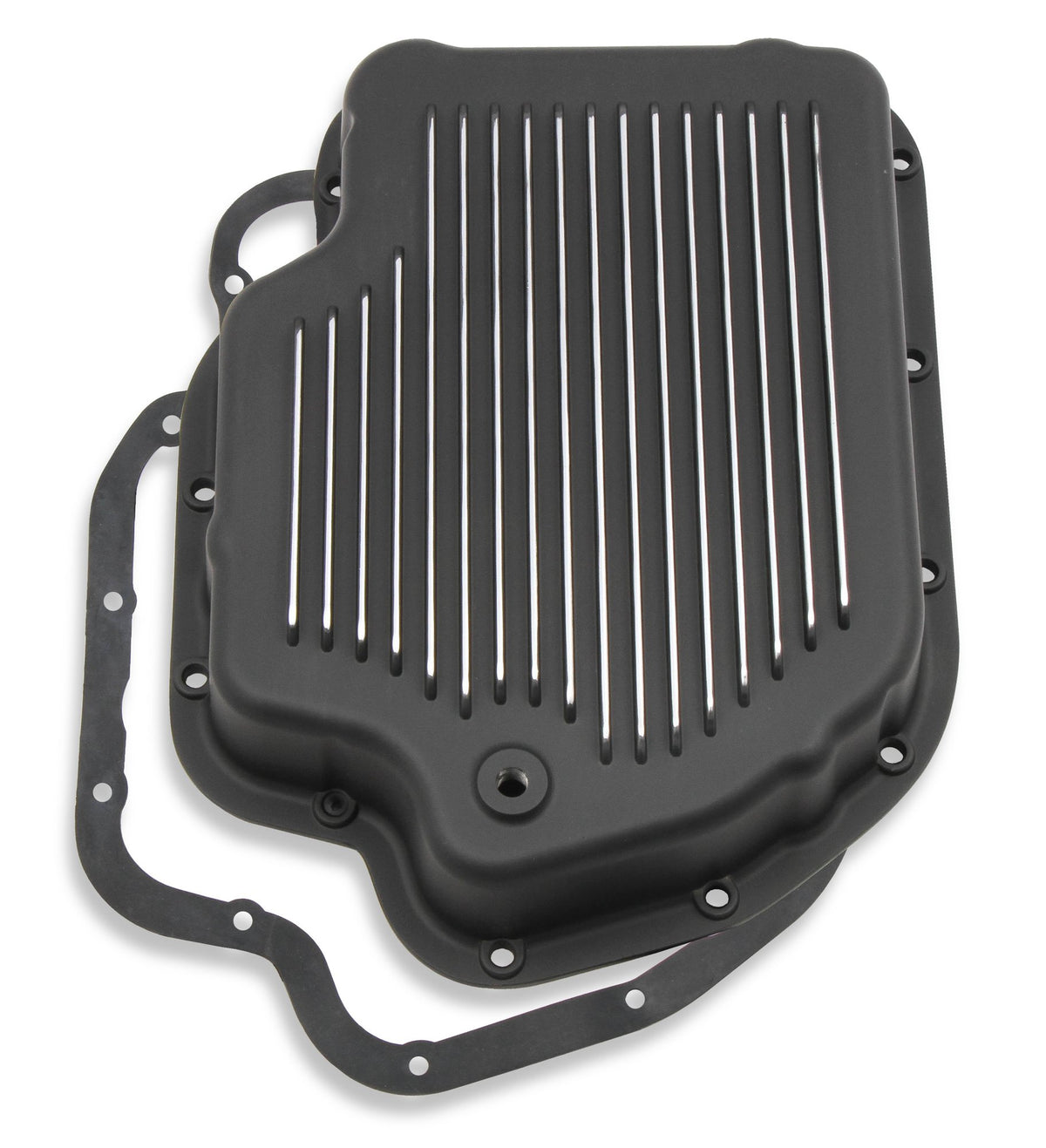 Mr. Gasket Transmission Oil Pan - Black Aluminum - 9796BMRG