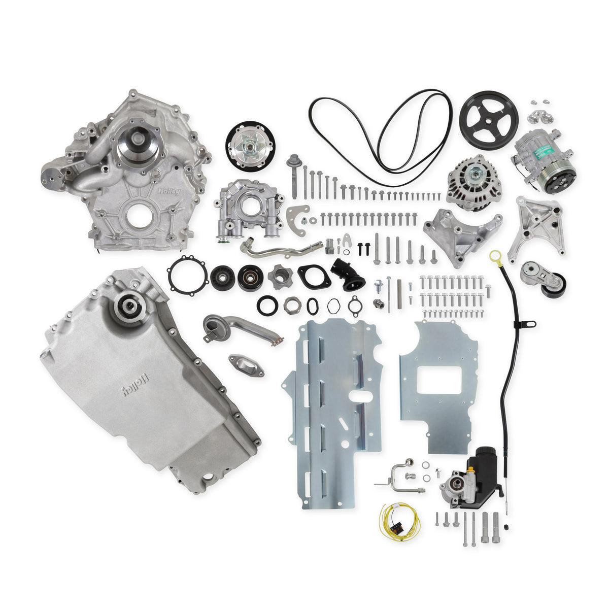 Holley Godzilla High-Mount Accessory Drive - F100 Swap - Complete - Natural - 20-345