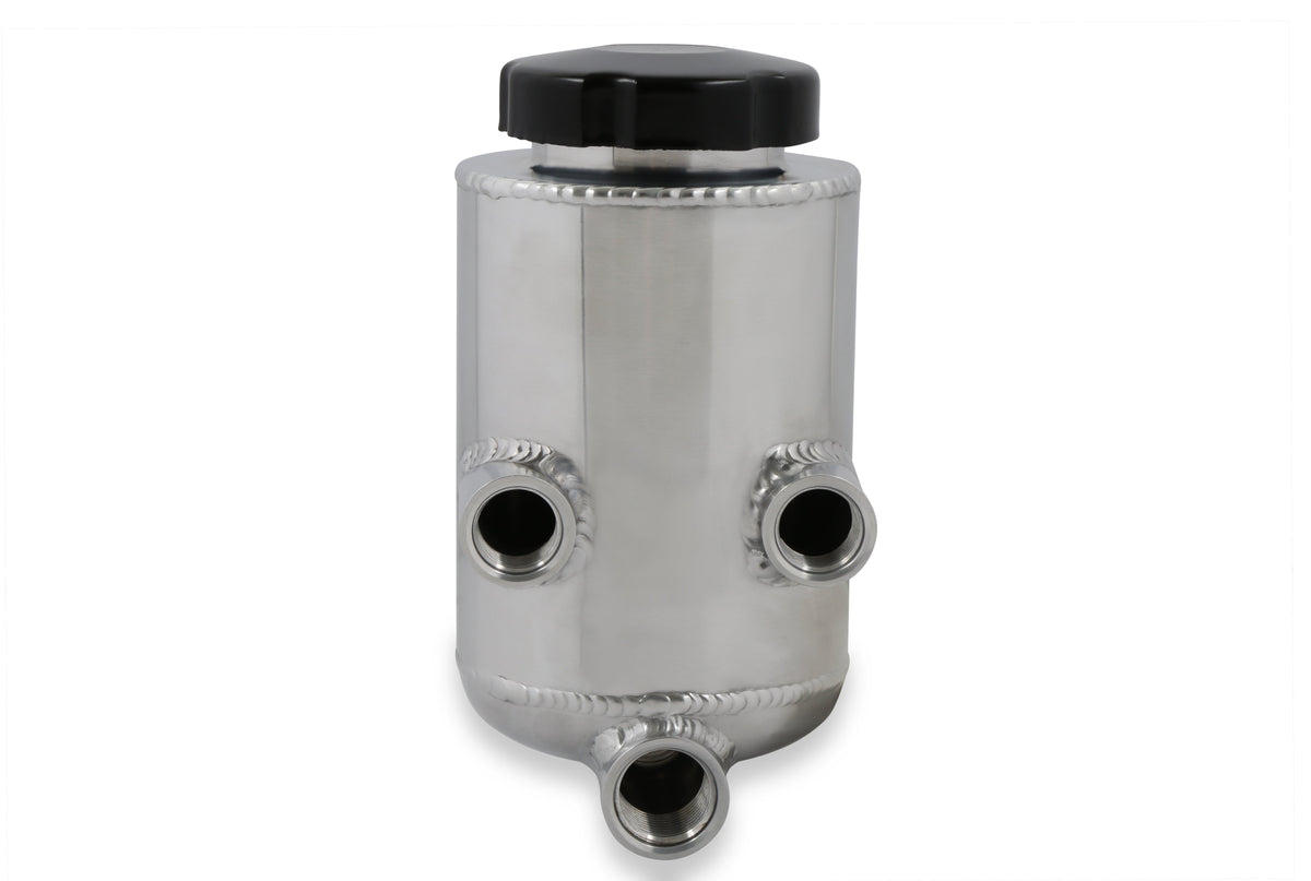 Holley Power Steering Remote Reservoir - Polished Aluminum - 198-211