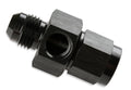 Mr. Gasket - 6 AN Male-Female Fuel Pressure Gauge Adapter w/1/8'' NPT Port-Black - 400199-BL