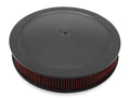 Holley 4500 drop base air cleaner black w/3" red washable gauze filter - 120-4630