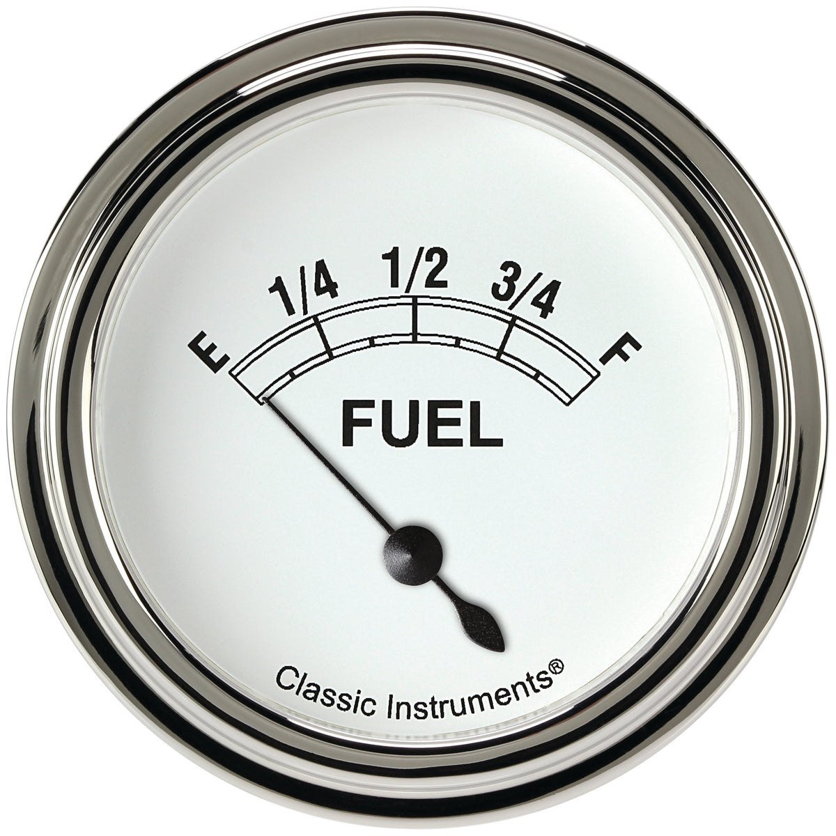 Classic Instruments Classic White 2-5/8" Fuel Level Gauge - CW211SLF