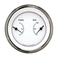 Classic Instruments Classic White 3" Dual - Fuel & Oil - CW72SLC