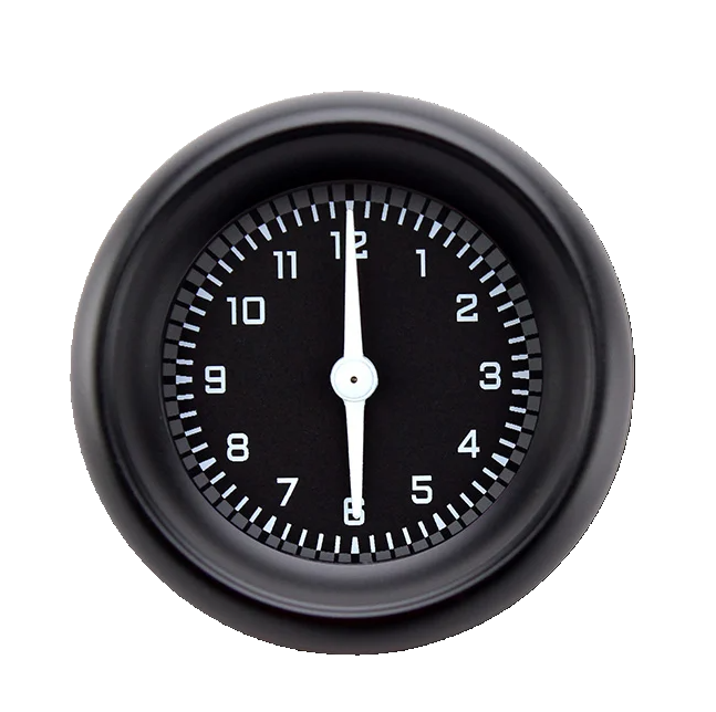 Classic Instruments AutoCross Gray 2-1/8" Clock - AX90GBLF