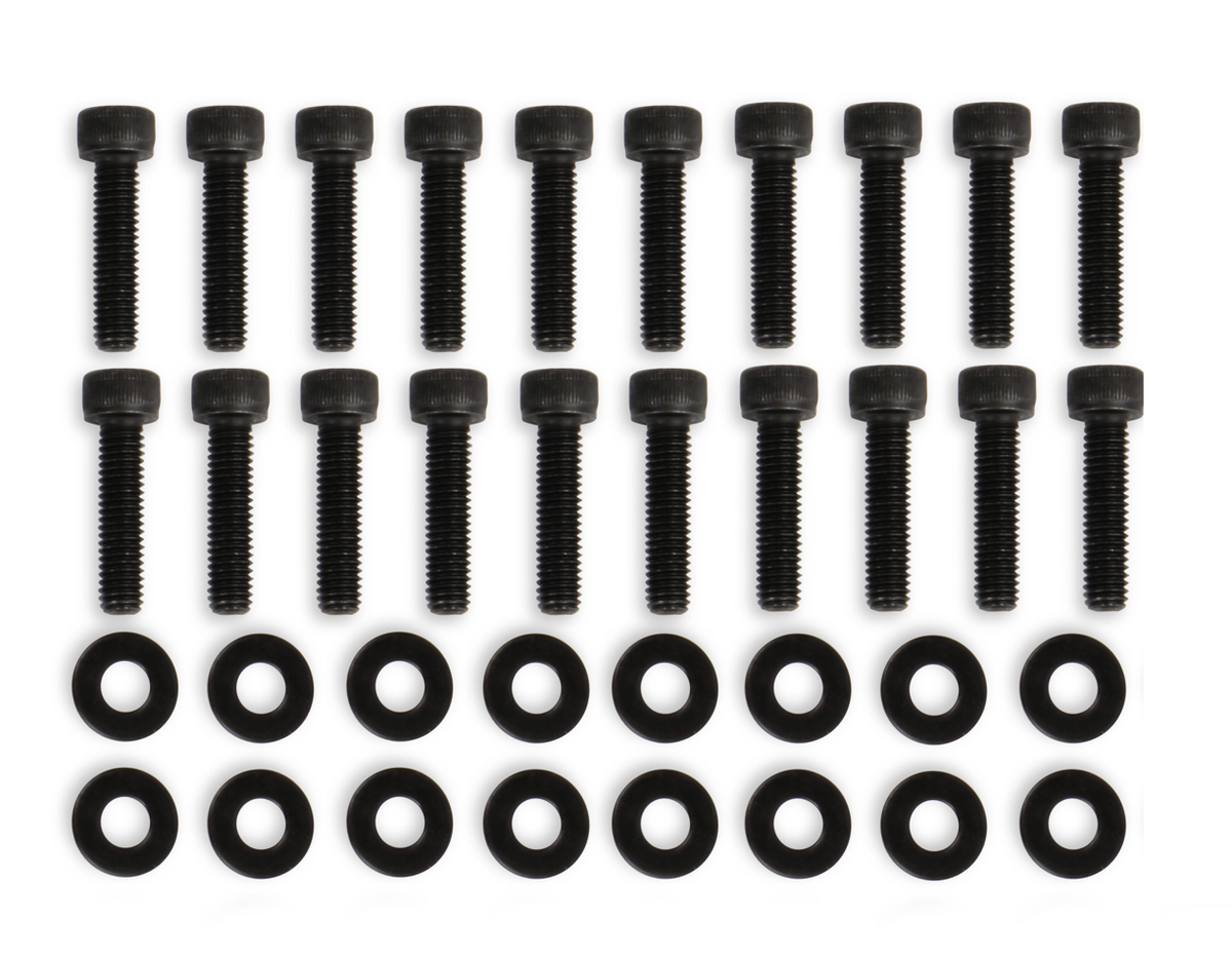Mr. Gasket Fabricated Valve Cover Hardware - Black - 68502BG