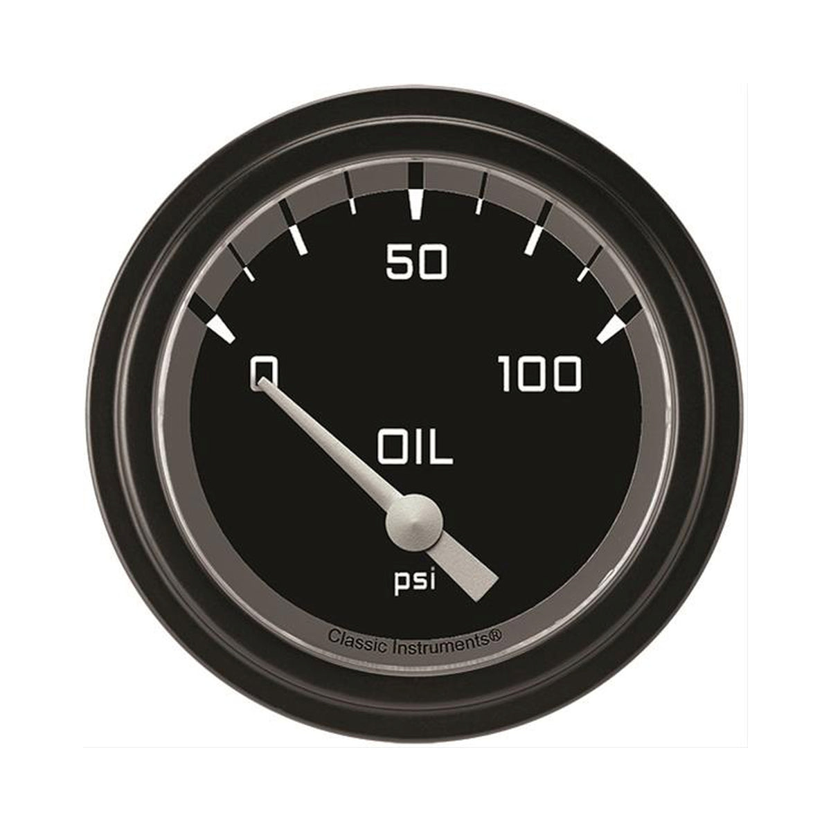 Classic Instruments Autocross Gray 2-5/8" Oil Pressure Gauge - AX281GBLF