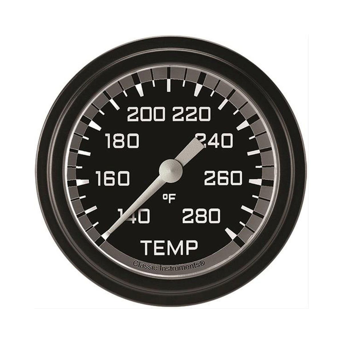 Classic Instruments AutoCross Gray 2-5/8" Full Sweep Water Temp Gauge - AX326GBLF-02