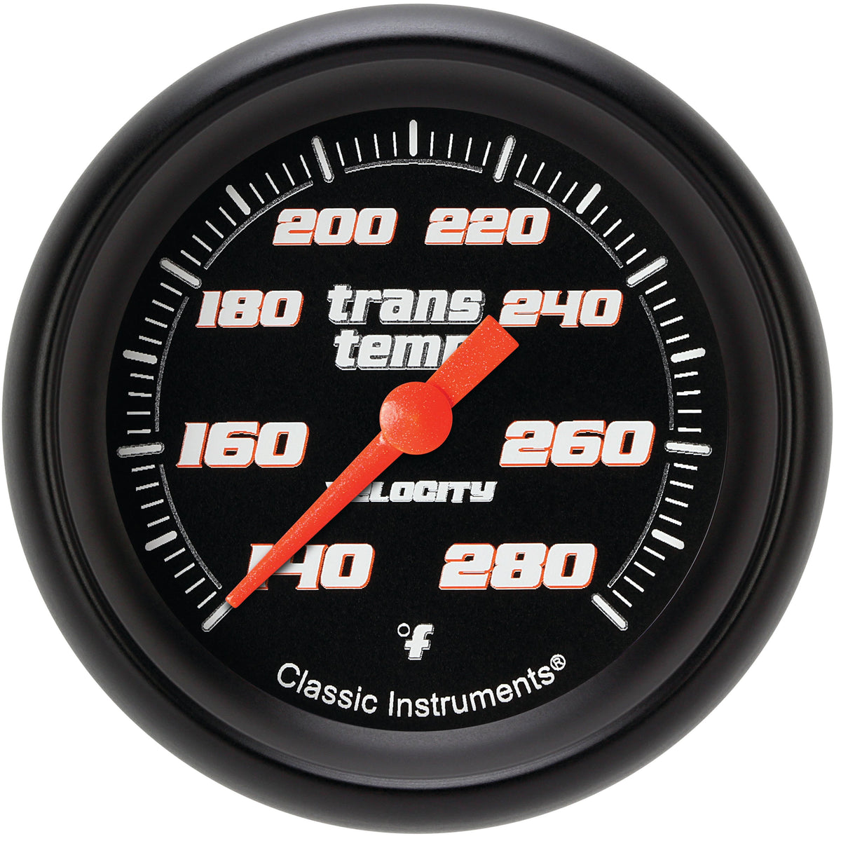 Classic Instruments Velocity Black 2-5/8" Transmission Temperature Gauge - VS327BBPF