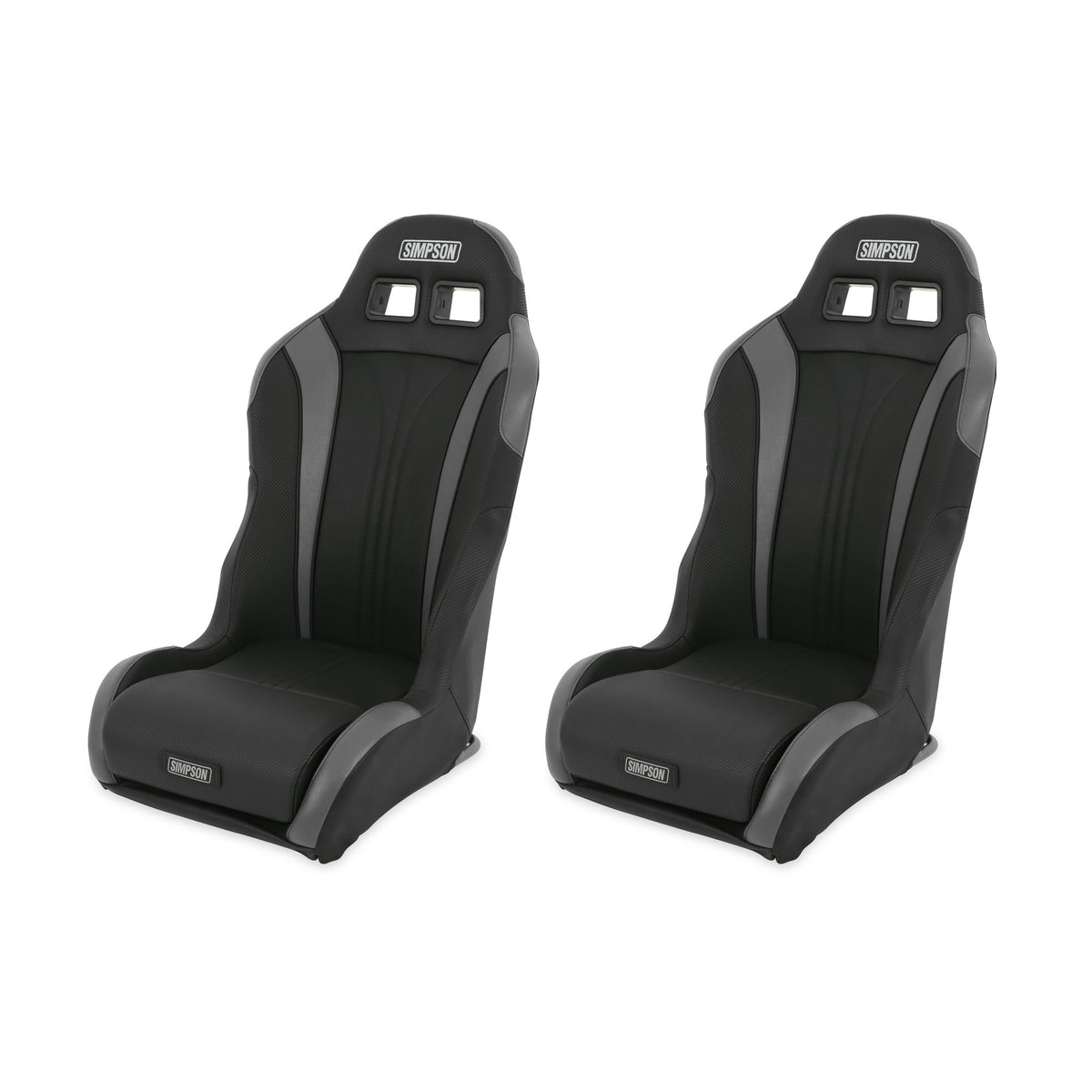 Simpson Vortex II Off-Road Suspension Seats Black/Charcoal PAIR - S104-305-2
