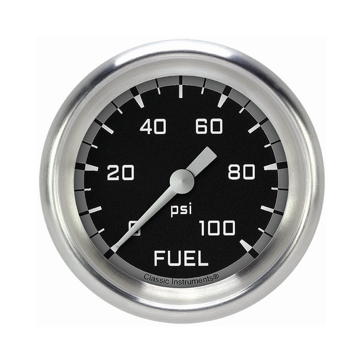 Classic Instruments AutoCross Gray 2-5/8" Fuel Pressure Gauge (100 PSI) - AX346GAPF