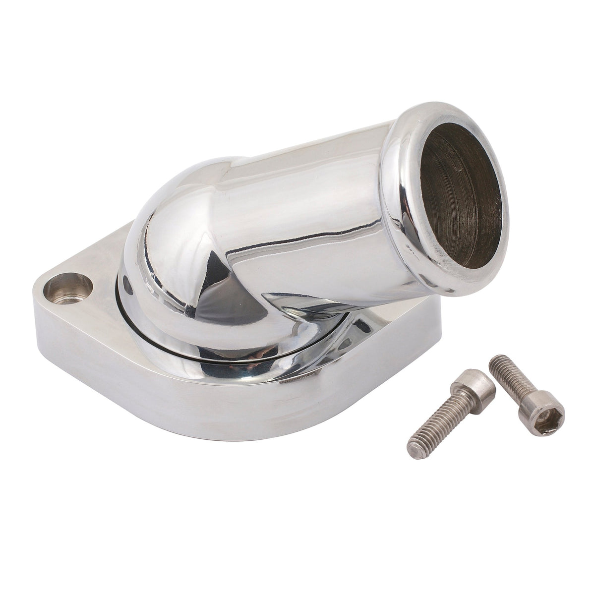 Mr. Gasket Water Neck - Swivel - 30 Degree Angle - Chrome - 2670