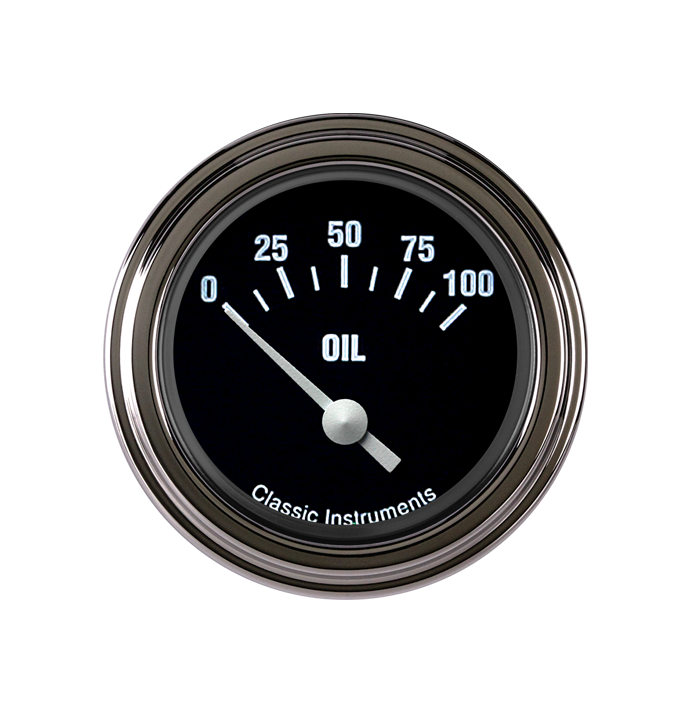 Classic Instruments Hot Rod 2-1/8" Oil Pressure Gauge - HR81SLC