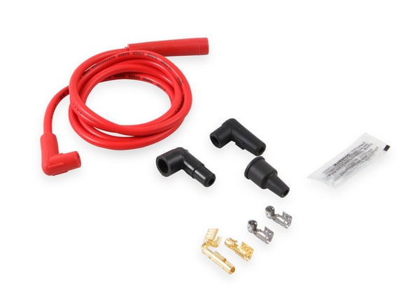 Single Wire Replacement Kit - Straight and 90 Spark plug boots - Universal - Red 170500R