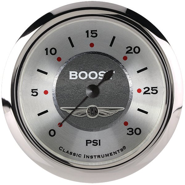Classic Instruments All American 2-5/8" Boost Gauge (30 PSI) - AW342SRC