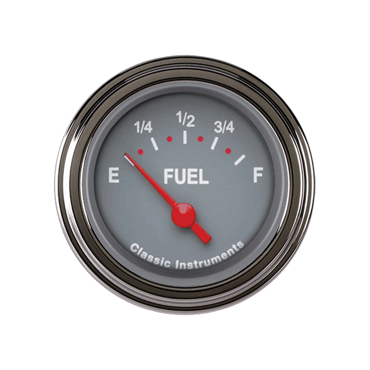 Classic Instruments Tetra Series, Gray Fuel Level Gauge (75-10 Ohm) - TE11GSLF
