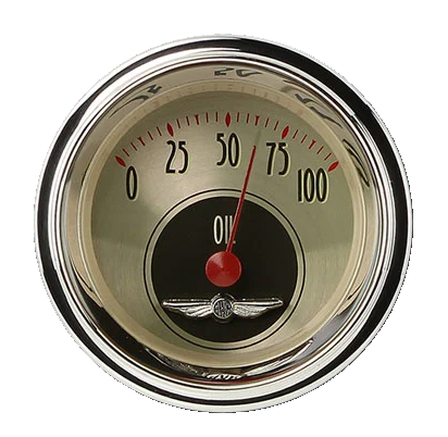 Classic Instruments All American Nickel 2-1/8" Oil Pressure Gauge - AN81SHC