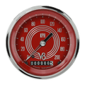 Classic Instruments V8 Red Steelie 3-3/8" Speedometer Gauge - V8RS59SHC