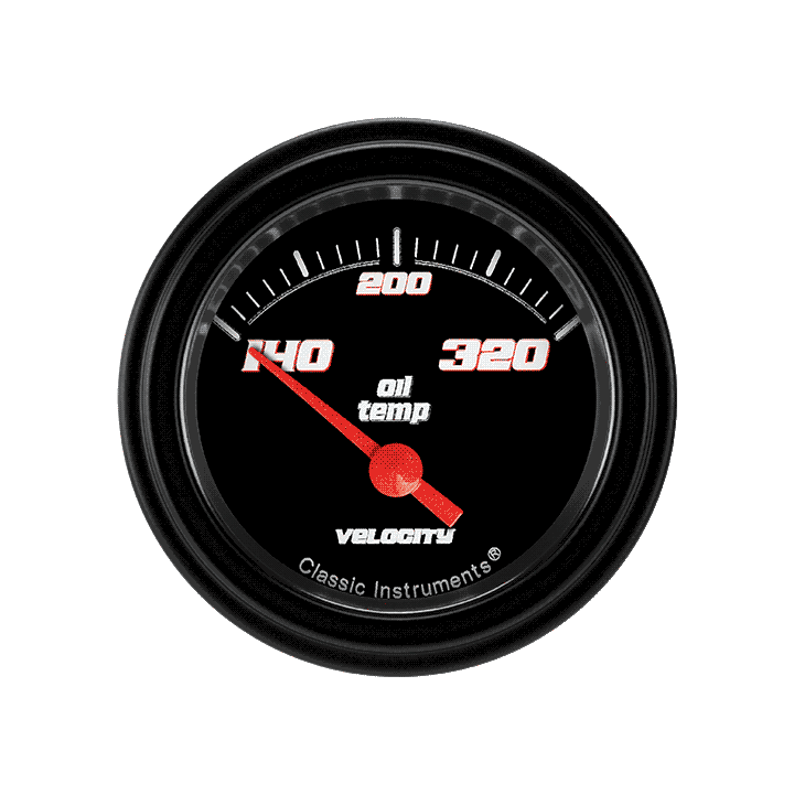 Classic Instruments Velocity Black 2-1/8" Oil Temperature Gauge - VS28BBLF