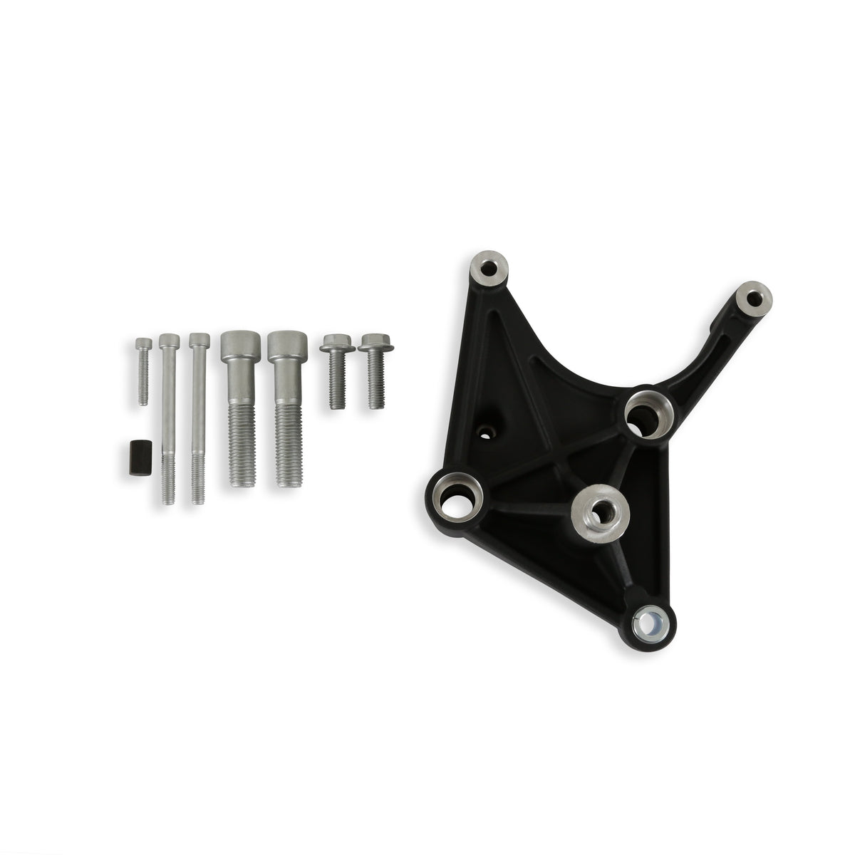 Holley A/C Bracket with Hardware - Black - 97-421