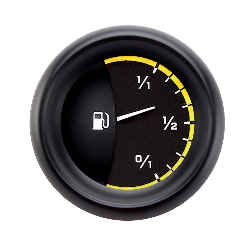 Classic Instruments Autocross Yellow 2-1/8" Fuel Level Gauge (0-30 Ohm) - AX14YBPF