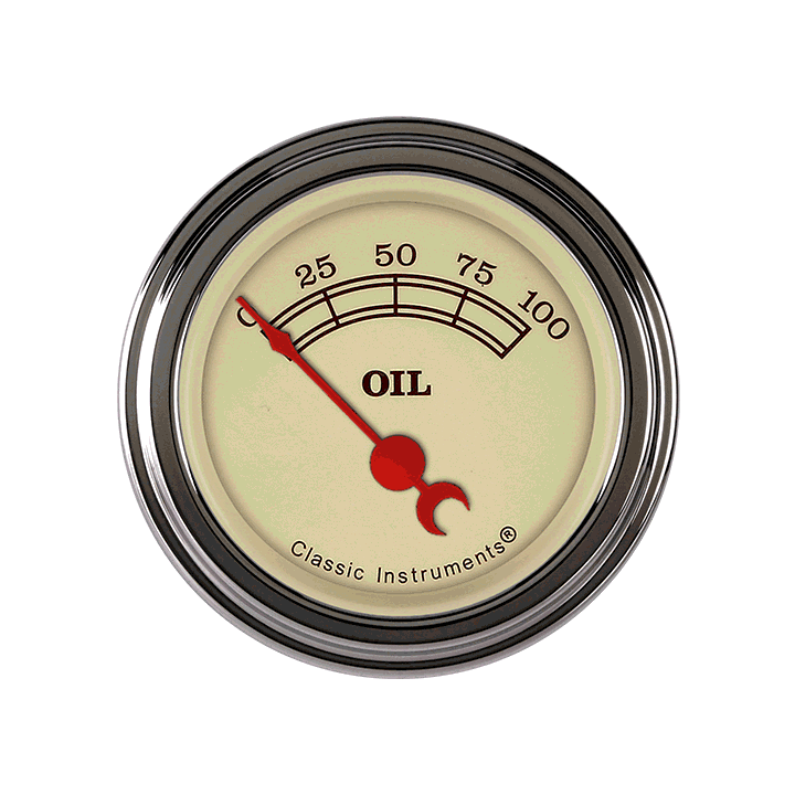 Classic Instruments Vintage 2-1/8" Oil Pressure Gauge - VT81SLF