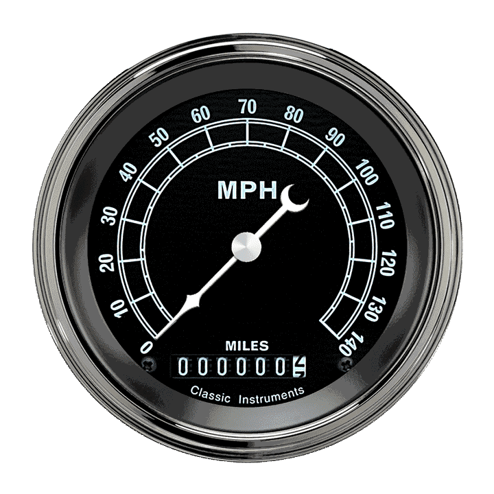 Classic Instruments Traditional 3" Speedometer Gauge (140 MPH) - TR55SLC