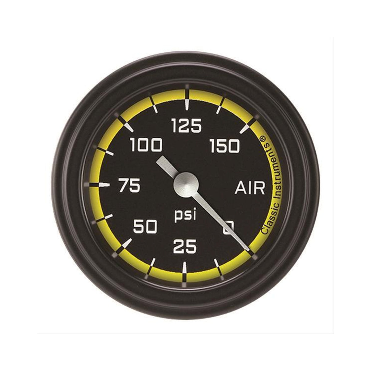 Classic Instruments Autocross Yellow 2-1/8" Air Pressure Gauge - AX118YBLF