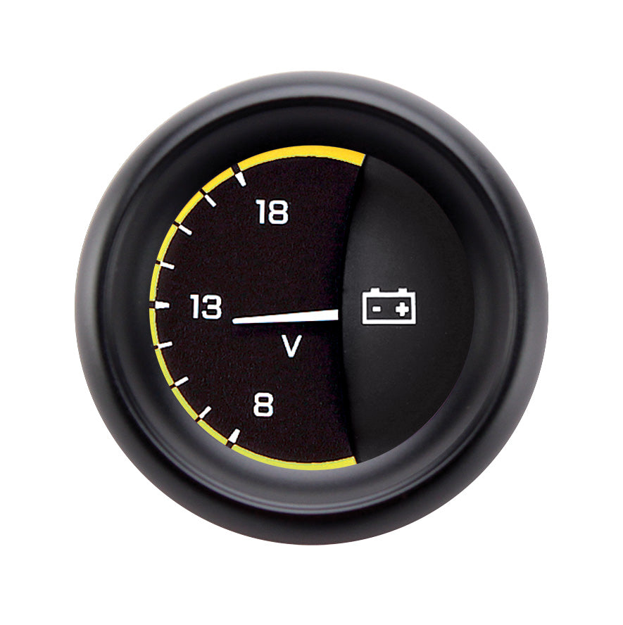 Classic Instruments Autocross Yellow 2-1/8" Volt Gauge - AX30YBPF