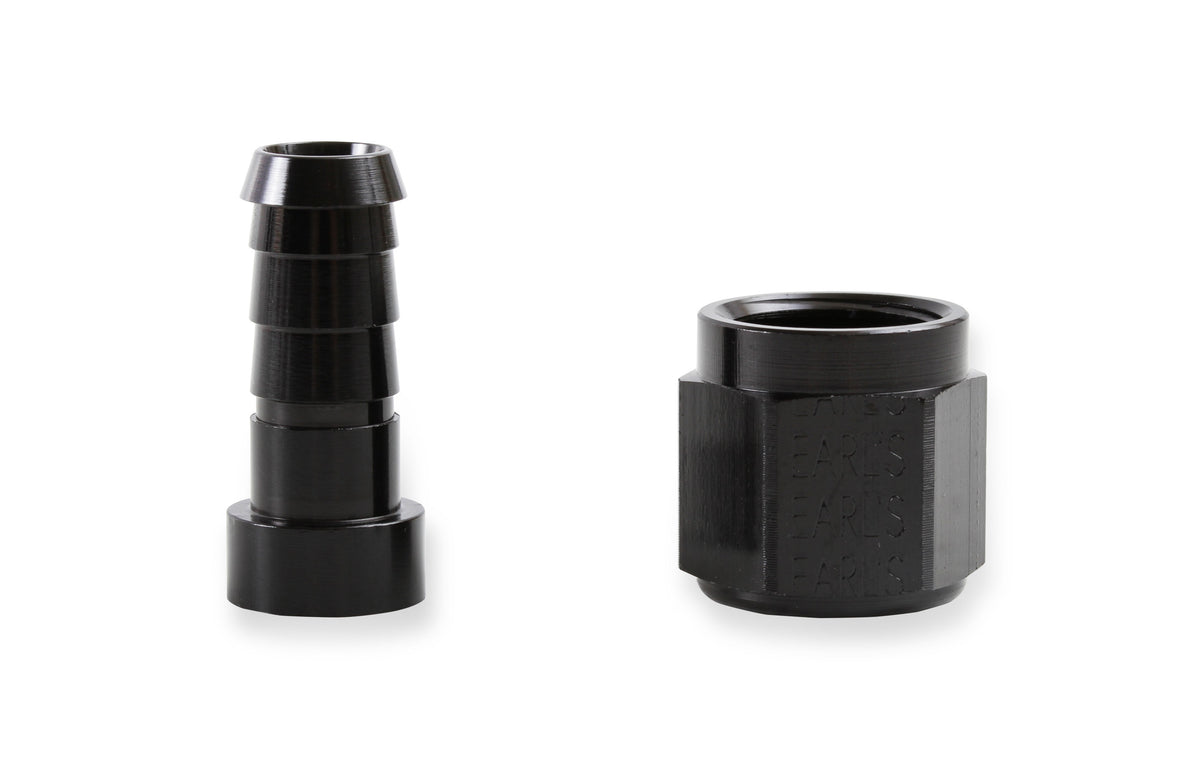 Earl’s Auto-Crimp Hose End - Straight - Size -16 - Black - AT700116ERL