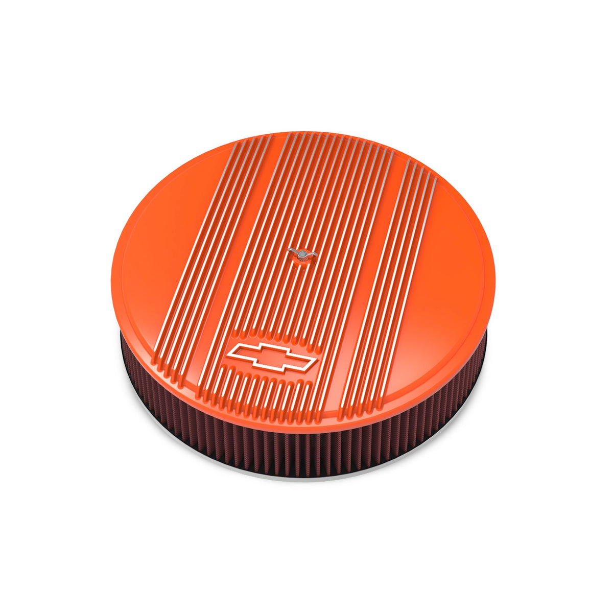 Holley Vintage Series GM Licensed Air Cleaner - Factory Orange Machined - 120-176