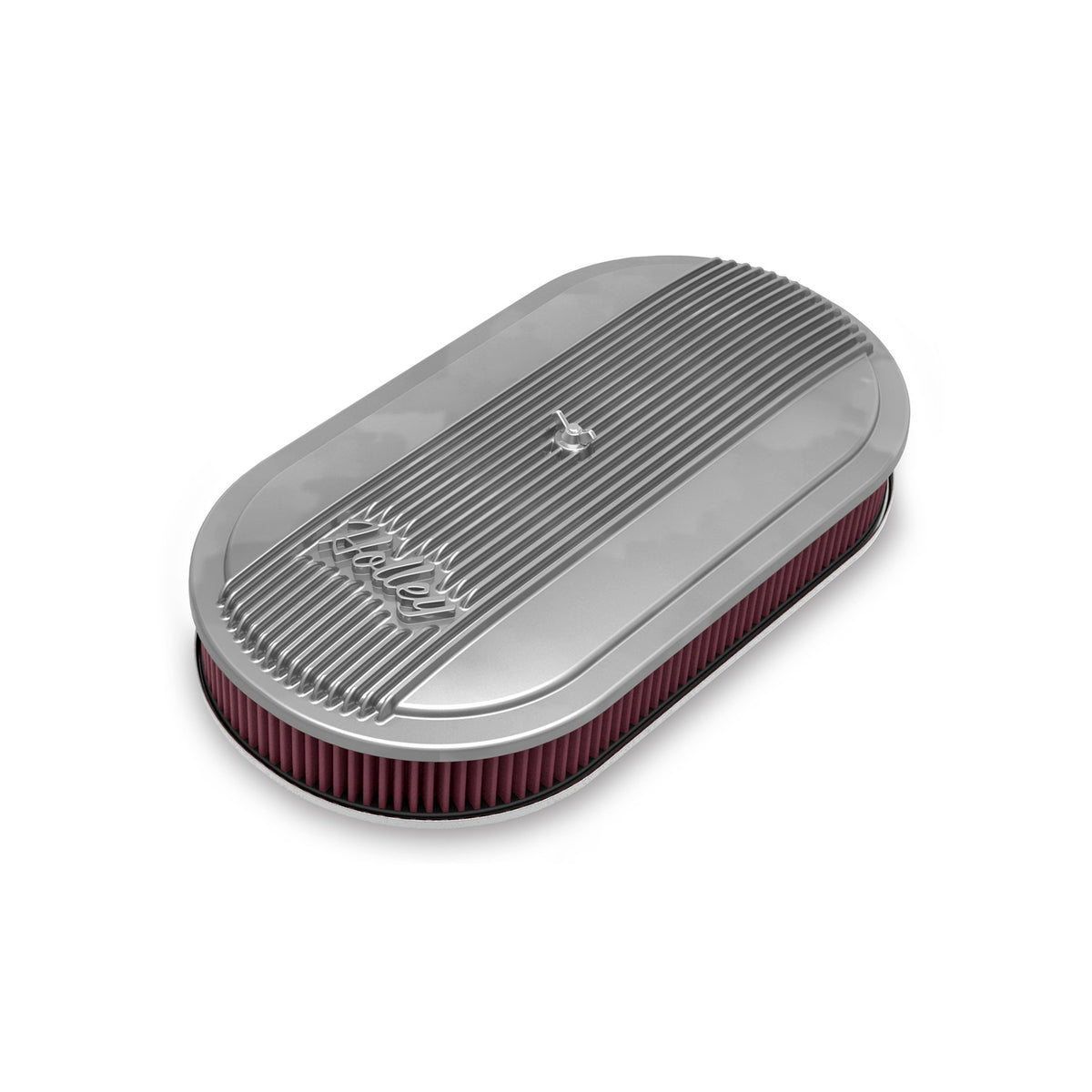 Holley Vintage Series Oval Air Cleaner - Natural Cast - 120-400
