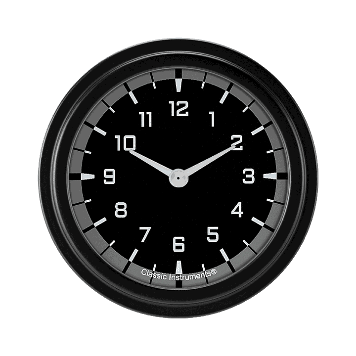 Classic Instruments AutoCross Gray 2-5/8" Clock - AX92GBLF