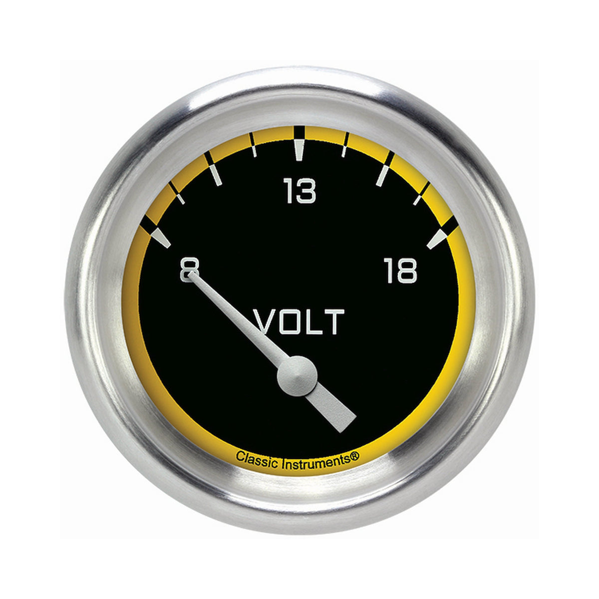 Classic Instruments Autocross Yellow 2-5/8" Volt Gauge - AX230YAPF
