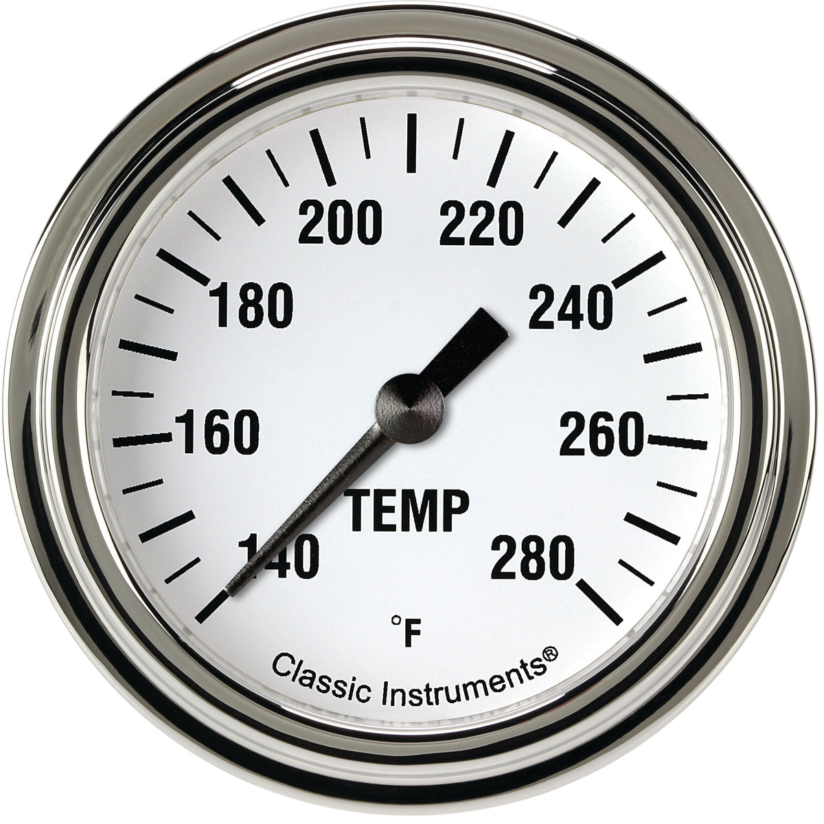 Classic Instruments White Hot 2-5/8" Full Sweep Water Temperature Gauge - WH326SLF-08