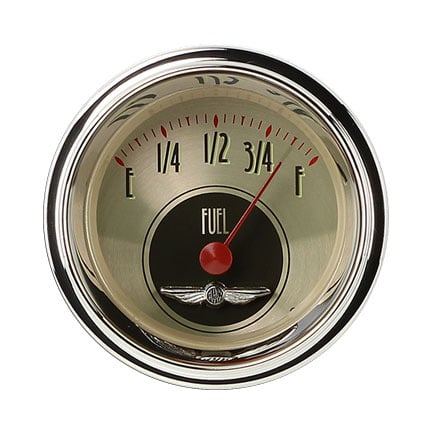 Classic Instruments All American Nickel 2-1/8" Fuel Level Gauge - AN12SHC