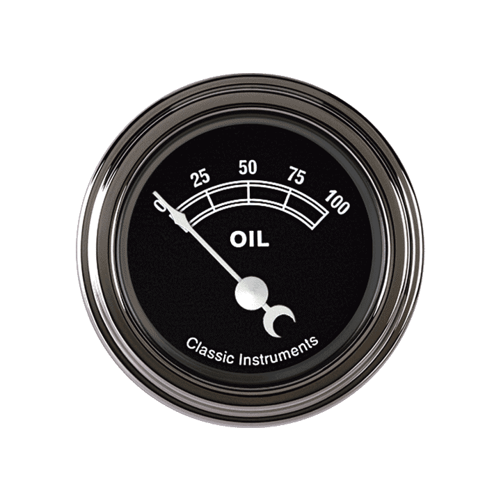 Classic Instruments Traditional 2-1/8" Oil Pressure Gauge - TR81SLF