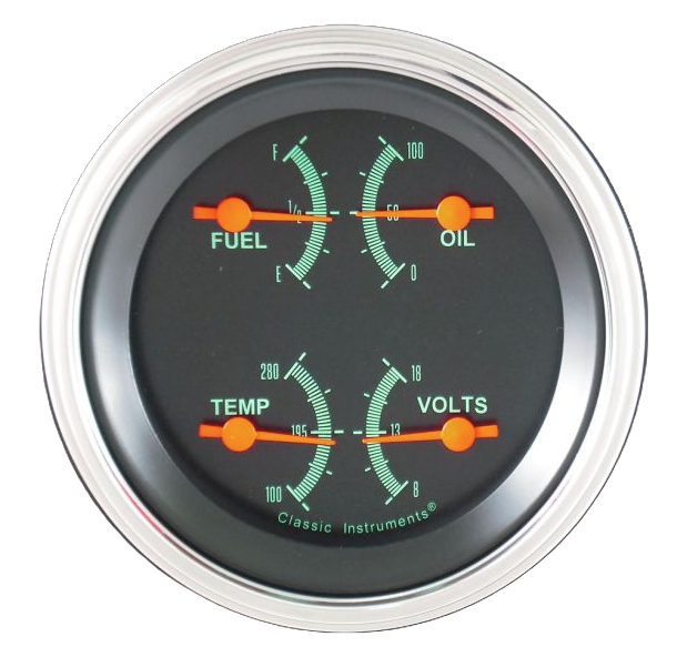 Classic Instruments G/Stock 3" Quad Gauge (240-33 Ohm) - GS76SLC