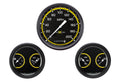 Classic Instruments AutoCross Yellow 5" Speedometer with Two 3" Dual Gauges - AX64YBPF