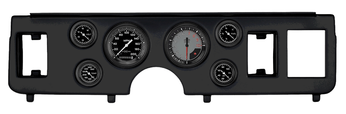 Classic Instruments AutoCross Gray Series Full Sweep Gauge Set - CDMU79AXG101BL