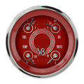 Classic Instruments V8 Red Steelie 3-3/8" Quad Gauge - V8RS79SHC