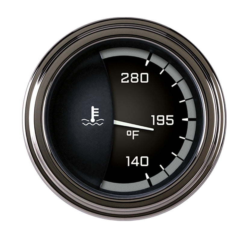 Classic Instruments AutoCross Gray 2-1/8" Water Temperature Gauge - AX26GSLF