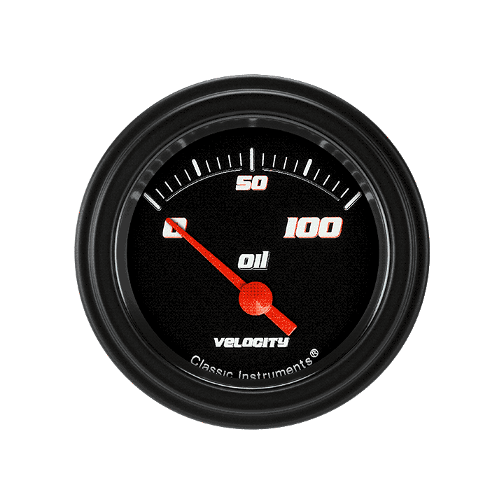 Classic Instruments Velocity Black 2-1/8" Oil Pressure - VS81BBLF