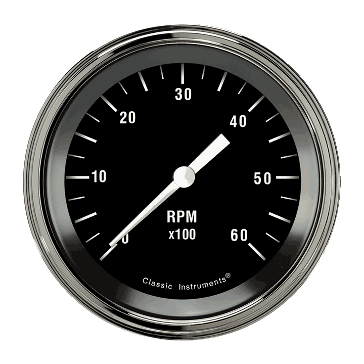 Classic Instruments Hot Rod 3-3/8" Tachometer Gauge - HR60SLF