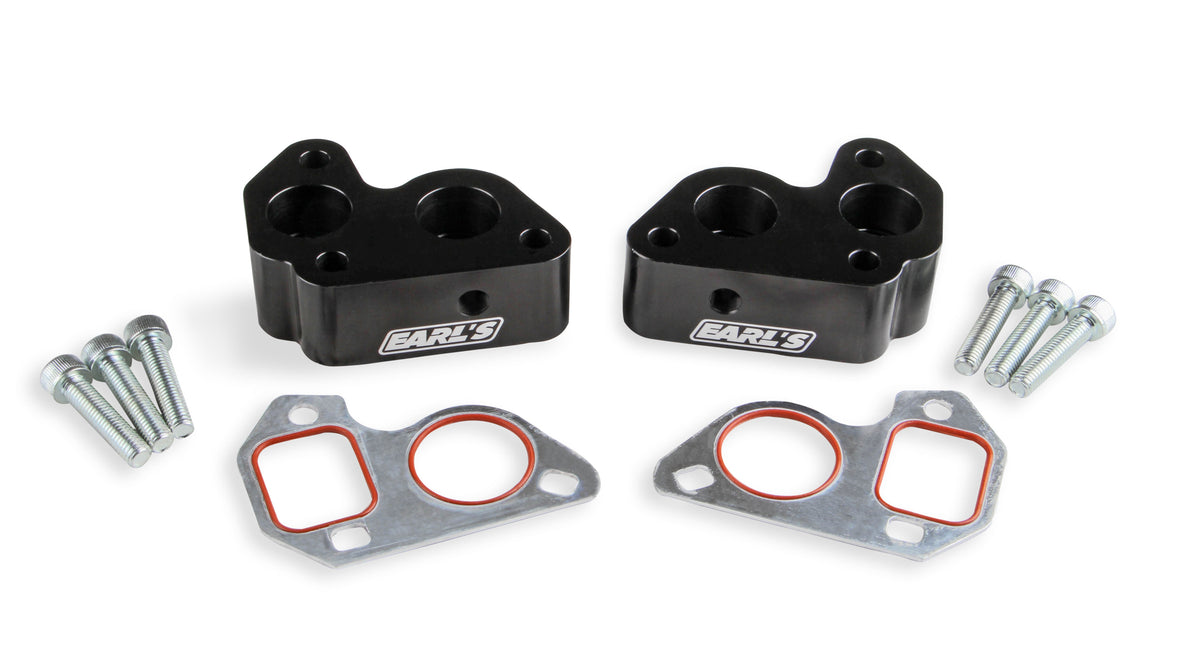 Earl’s Remote Mount Electric Water Pump Block Adapters - LS0022ERL