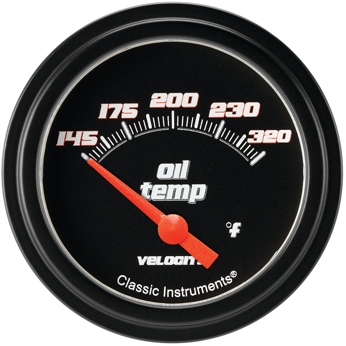 Classic Instruments Velocity Black 2-5/8" Oil Temperature Gauge - VS228BBLF